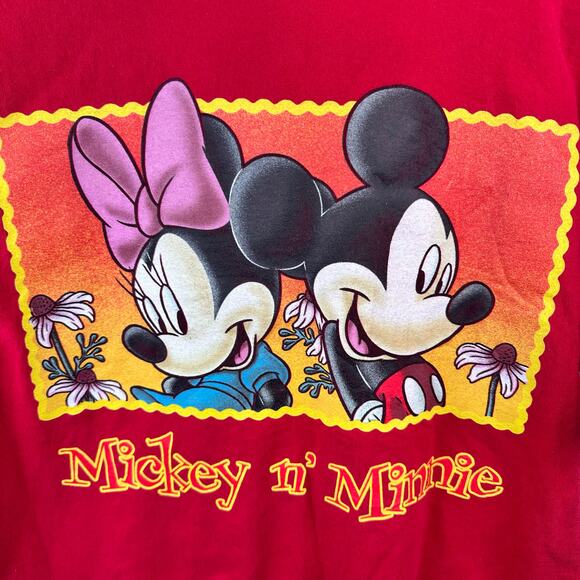 Vintage Y2k Disney Mickey Unlimited Shirt Mickey and Minnie Double sided Size M - Picture 6 of 9